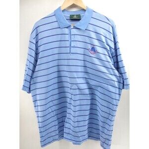 Golf Polo Blue Striped Carnoustie Golf Links‎ Size XL Men’s Marbas